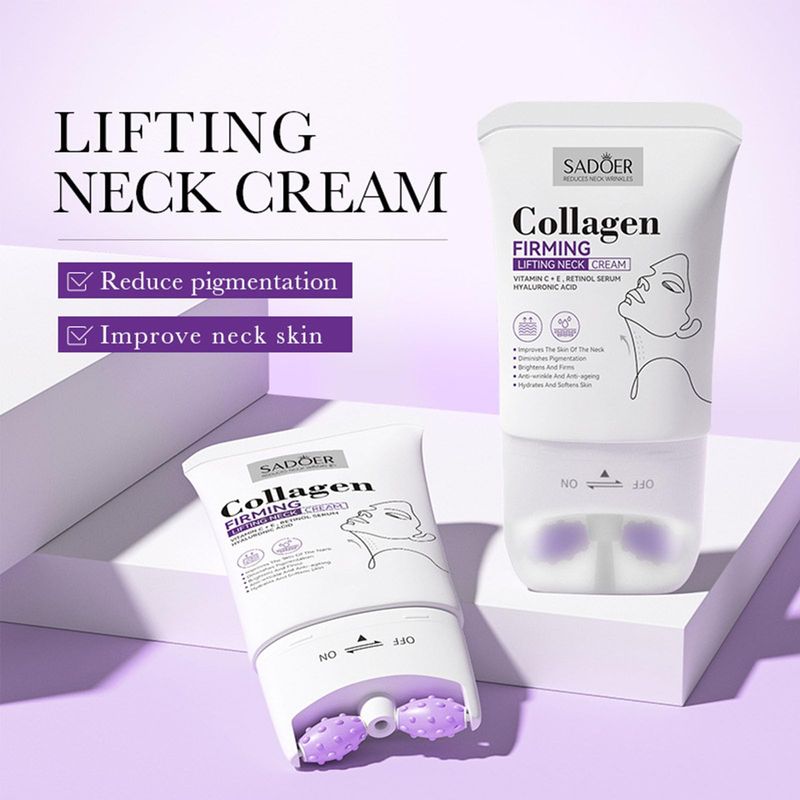 Neck Cream,Neck Creams for Firming Roller,Neck Creams for Tightening Best for Older Women,Relieve Edema In The Neck,Reduce Wrinkles Fine Lines and Double Chin,Firm and Lift Sagging Skin,(1PCS