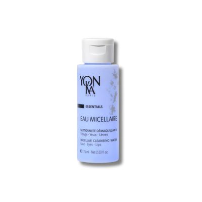 Yon-Ka Eau Micellaire Travel Size (75ml) Micellar Water and Cleansing Makeup Remover, Gentle Face Wash with Rose and Chamomile to Remove Impurities and Hydrate, Paraben-Free