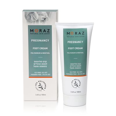 Moraz Polygonum Pregnancy Foot Cream - Jojoba Oil Infused Pregnancy Essentials - Prevents Irritations and Dryness with Cooling Relief - 3.4 oz