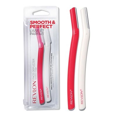 Revlon Face Defuzzers, High Precision Hair Removal and Dermaplaning Blade, Smooth Skin, Made with High Quality Stainless Steel, 2 Count