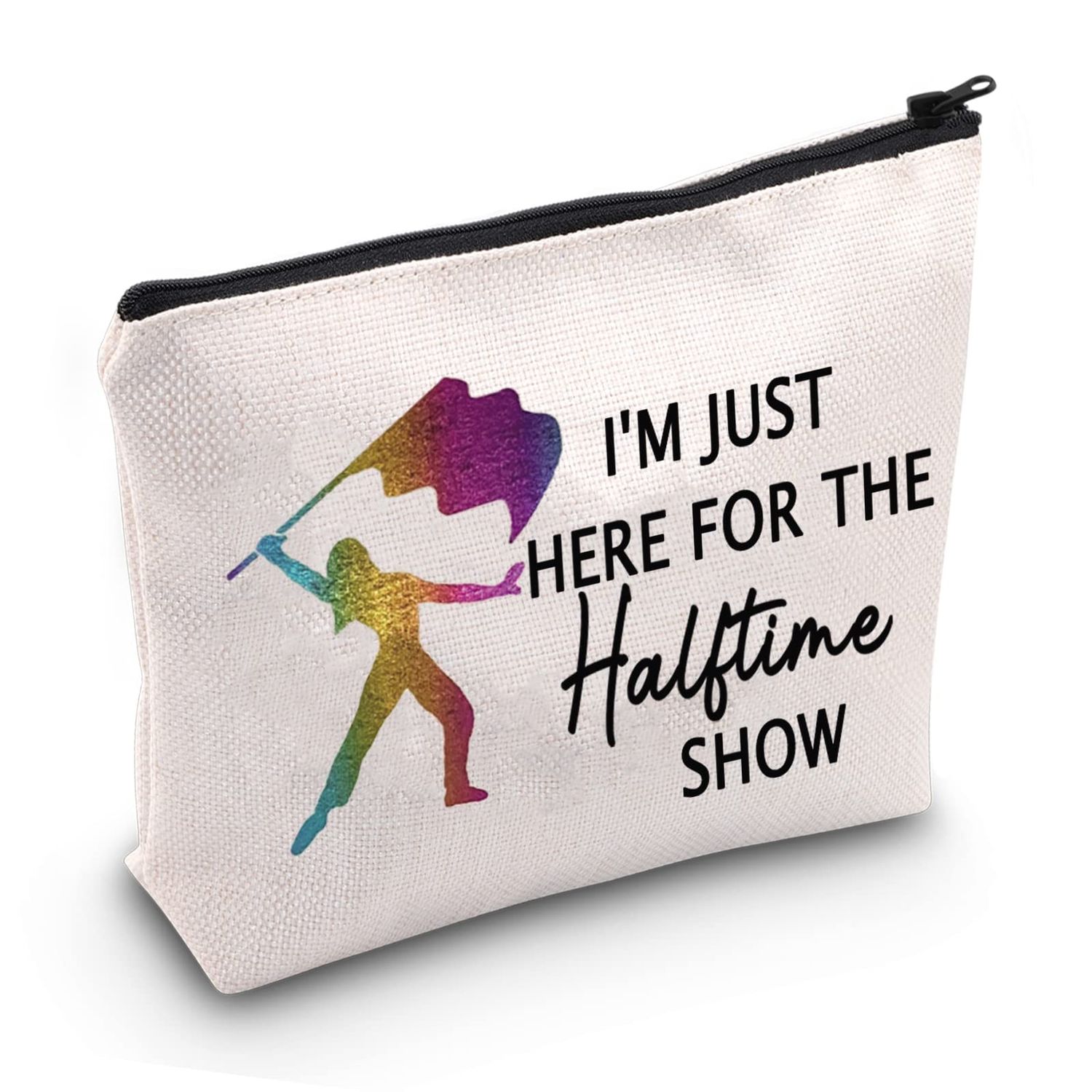 JXGZSO Color Guard Gifts Im Just Here for the Halftime Show Travel Makeup Bag for Teen G (Halftime Show bag)