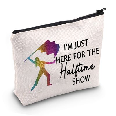 JXGZSO Color Guard Gifts Im Just Here for the Halftime Show Travel Makeup Bag for Teen G (Halftime Show bag)
