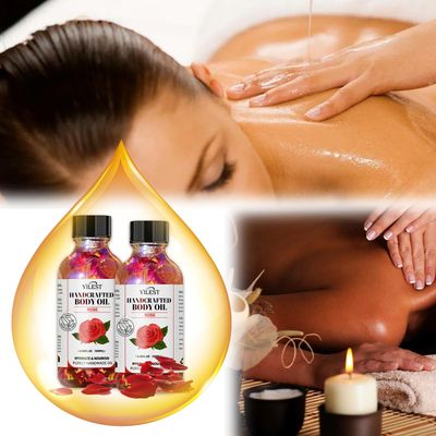 Zgxhga Body Oils for Women, Rose oil for Face &amp; Body, Skin Care, 4.06 fl oz Rose Flavor Body Oil for Moisturizing Skin for All Skin Types