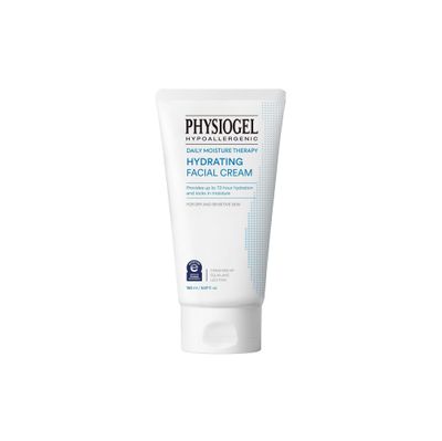 Physiogel Hydrating Facial Cream Moisturizer, Provides 72 hrs of Hydration for Normal to Dry Sensitive Skin, Fragrance Free, Strengthens Skin Barrier, Face Cream for Men &amp; Women, Ceramide, Squalane