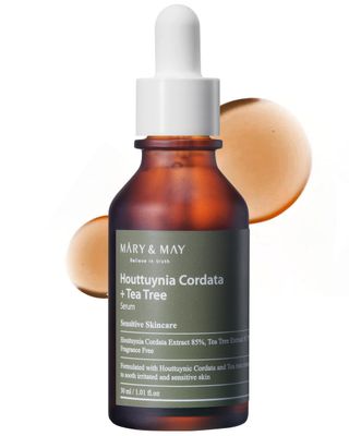 Mary&amp;May Houttuynia Cordata + Tea Tree Serum - Effective Pore Clearing and Acne Treatment Face Serum - Non-Sticky Formula for Improved Skin Barrier and Calm Skin - Fragrance Free, 1.01 fl.oz.