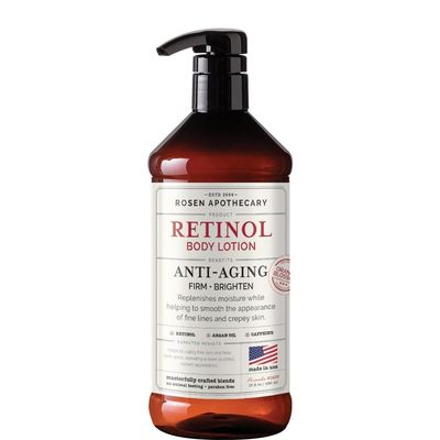 Rosen Apothecary Anti-Aging Retinol Body Lotion, Caffeine Firms Skin, Boosts Collagen, Restores Youthful Glow, 480ml