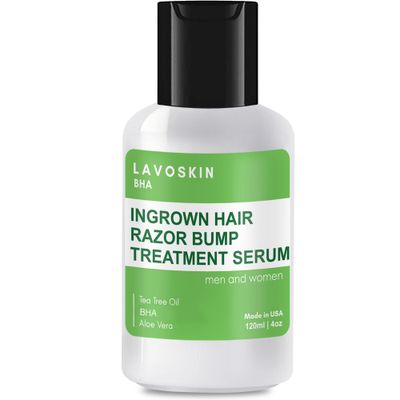 LAVO Tea Tree Gel w/Salicylic Acid - BEST Ingrown Hair Treatment - Razor Bump and Burn Remover - Bikini Lines &amp; Acne - Use After Shaving, Hair Removal, Waxing, Laser, Electrolysis - for Men and Women