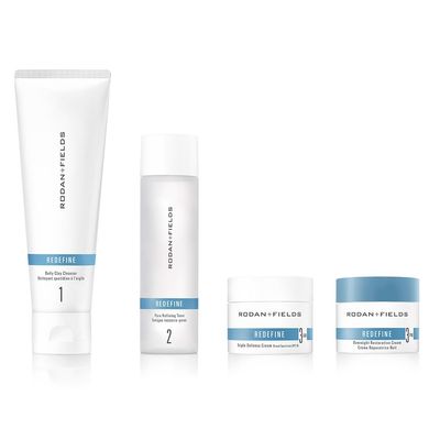 Rodan + Fields Redefine Regimen | Skincare Kit Includes Clay Cleanser, Toner, Triple Defense Cream, &amp; Overnight Cream | Skin Care Gift Set for Women
