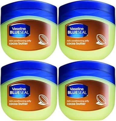 Vaseline Rich Conditioning Petroleum Jelly, Cocoa Butter, 3.4 Ounce (Pack of 4)