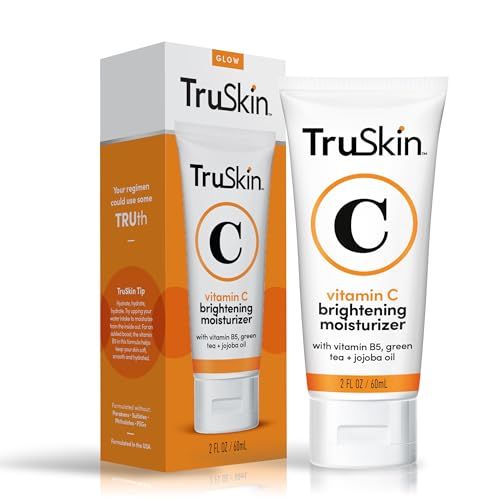 TruSkin Vitamin C Moisturizer Face Cream - Brightening, Anti Aging, Hydrating, Skin Wrinkle Cream - Vitamin B5, Vitamin E, Jojoba Oil, Aloe Vera &amp; Green Tea, 2 Fl Oz