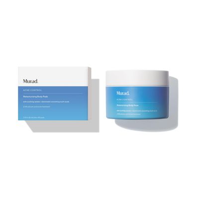 Murad Acne Retexturizing Face &amp; Body Pads - Smooth + Soothe - with Azelaic + Bacteria-Targeting Multi-Acids to Soothe Irritation, Redness, and Providing Oil-Free Hydration, 45Pc