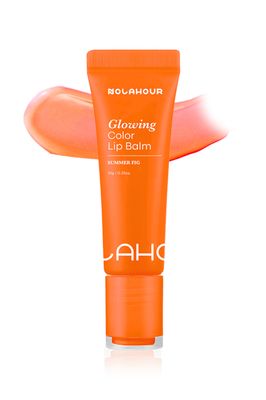 NOLAHOUR Glowing Color Lip Balm 0.35 Oz| Hydrating Lip Balm Lip Gloss for Girls | Vegan Lip Balm &amp; Lip Plumping Gloss | Lip Glowy Balm &amp; Lip Care for Dry Lips | Moisturizing Lip Balm Summer Fig