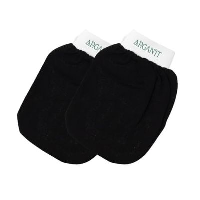 Moroccan Exfoliating Kessa Glove Deep Skin Cleansing &amp; Exfoliation - Korean 100% Vegan Viscose Body Exfoliator for Self-Tan &amp; Dead Skin Removal &amp; Keratosis Pilaris (Set of 2)