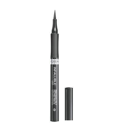 LOral Paris Cosmetics Makeup Infallible Grip Precision Felt Eyeliner, Smudge Resistant, Long Lasting Waterproof Eyeliner, Grey, Grey, 0.03 fl oz