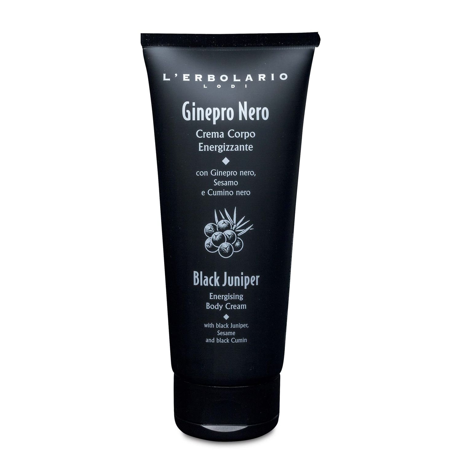 LErbolario Black Juniper Energizing Body Cream - Moisturizing Cream for Dry Skin - Juniper, Coconut and Cocoa Butters - Smoothing Skin Care - 6.7 oz