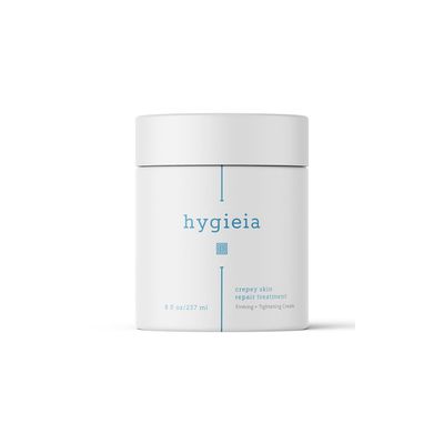Hygieia Crepey Skin Full Body Moisturizing &amp; Firming Cream - Tighten &amp; Smooth Crepey Skin - Anti-Aging Moisturizer with Hyaluronic Acid, AHAs, and Natural Oils to Rejuvenate &amp; Soften Aging Skin, 8oz