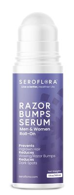 Seroflora Razor Bumps Serum-Ingrown Hair Treatment for Women-Razor Bump for Bikini Area - After Shave &amp; Waxing - Roll-On-Face, Legs, Body (3.5floz)