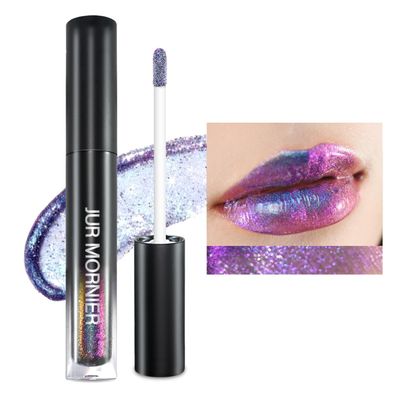 JUR MORNIER Chameleon Lip Gloss Magic Color Changing Moisturizing Lip Oil Multichrome Sparkly Metallic Color Intense with Highly Pigment Liquid Lipstick (02, 3.5ml)