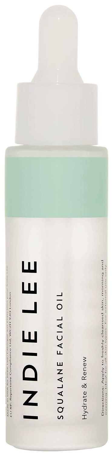 Indie Lee 100% Squalane Oil - Daily Face Oil &amp; Hydrating Moisturizer for Dry Skin, Fine Lines and Wrinkles - Even Skin Tone, Brighten &amp; Improve Texture - Facial Oil for All Skin Types (30ml)