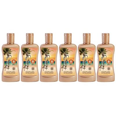 Panama Jack Sunscreen Tanning Lotion - SPF 8, PABA, Paraben, Gluten &amp; Cruelty Free, Antioxidant Moisturizing Formula, 6 FL OZ (Pack of 6)