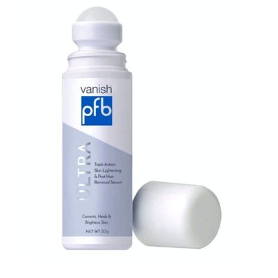 PFB Vanish Ultra with Chromabright &amp; Shitake Mushroom, Triple Action Dark Spot Remover, Ingrown Hair &amp; Razor Bump Stopper, Roll-On Skin Care Treatment, 93g - New Formula