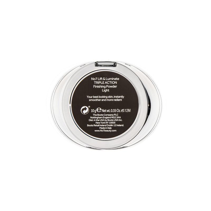 No7 Lift &amp; Luminate Triple Action Powder - Light - Pressed Makeup Setting Powder for Face - Compact Setting Powder Reduces the Appearance of Fine Lines &amp; Enhances Glow (10g)