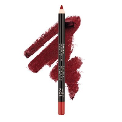 Radiant Professional Waterproof Lip Liner Pencil - Long Lasting Lip Liner Pencil for Defined Lips - Soft &amp; Creamy Lipliner Pencil with Vitamin E - Longwearing Lip liner Pencil 1.20g, (12 DARK RED)