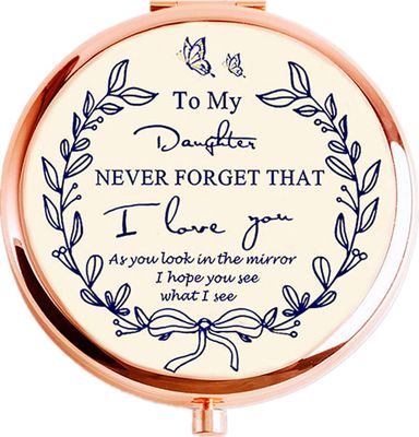 New prominent Daughter Gift from Mom Mothers-Birthday Gifts for Daughter Adult-Graduation Gifts Daughter Wedding Gift from Mom to My Daughter Makeup Compact Mirror Gift for her
