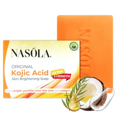 Nasola Kojic Acid Soap for Skin Clarifying, Complexion Revitalization, Radiance Boosting, Face &amp; Body, Underarm &amp; Armpit