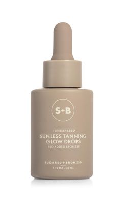 SUGARED + BRONZED Sunless Tanning Glow Drops - Customizable Self-Tanner for Face &amp; Body, Natural Glow, Clean Formula, Streak-Free, Lightweight, Travel-Friendly, Suits All Skin Types (1 Fl Oz)