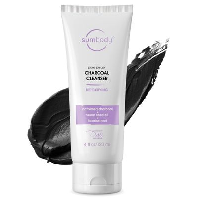 Sumbody Deep Pore Cleaner Detoxifying Face Wash for Oily Skin Charcoal Cleanser - Daily Moisturizing Face Wash for Men, Women, and Teens, Hydrating Gentle Face Cleanser for Sensitive Skin, Made in USA