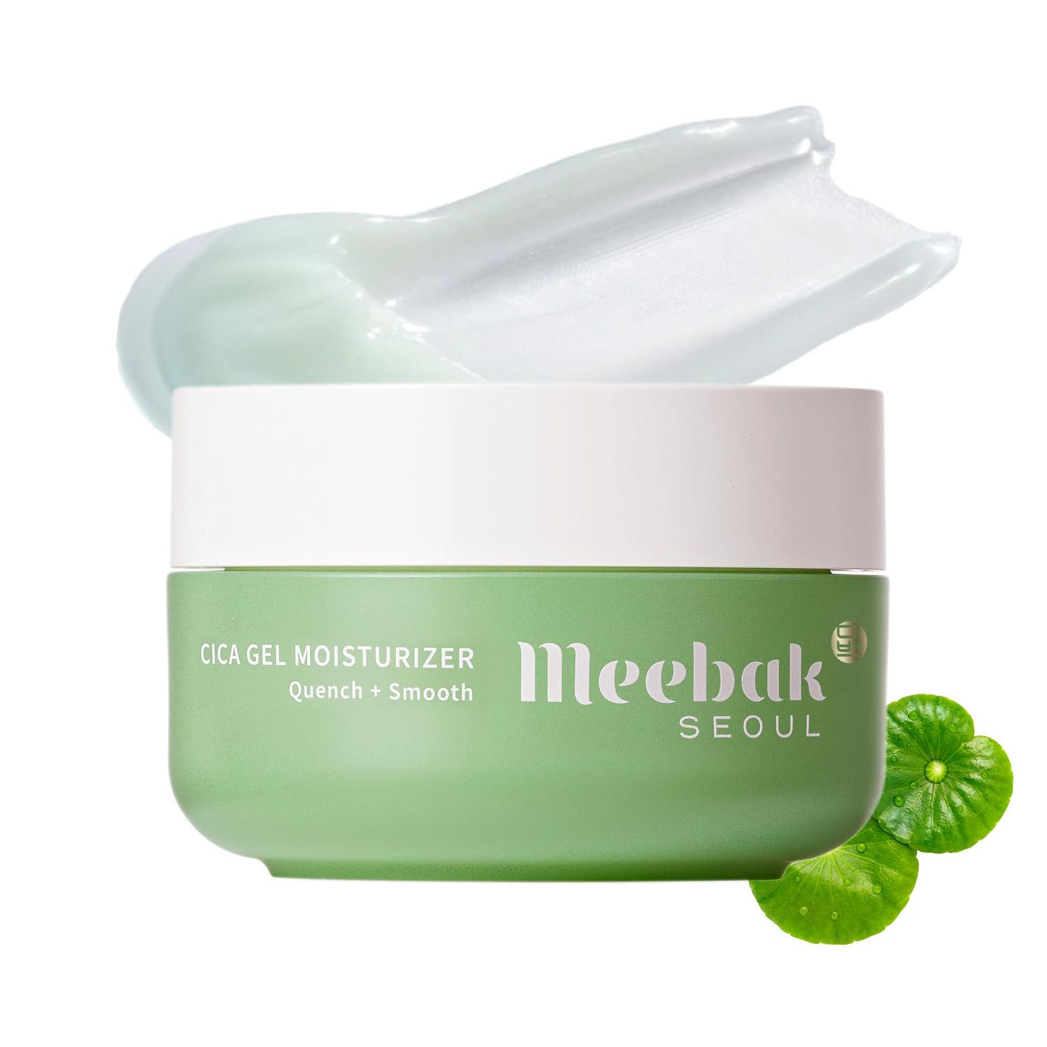 Meebak Cica Gel Face Moisturizer | Lightweight Hydration with Hyaluronic Acid &amp; Vegan Collagen | Fast-Absorbing Face Cream | Non-Greasy | Cooling Gel for Oily &amp; Combination Skin