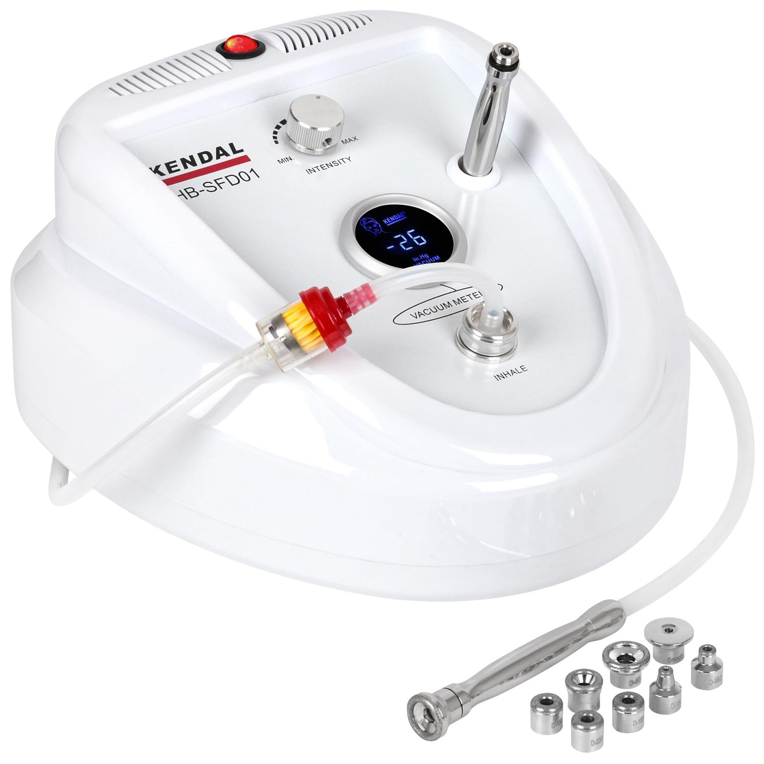 Kendal Professional Diamond Microdermabrasion Machine, Dermabrasion Facial Skin Care Equipment with LED Real Time Digital Display Also Good for Home Use 110v-220V HB-SFD01