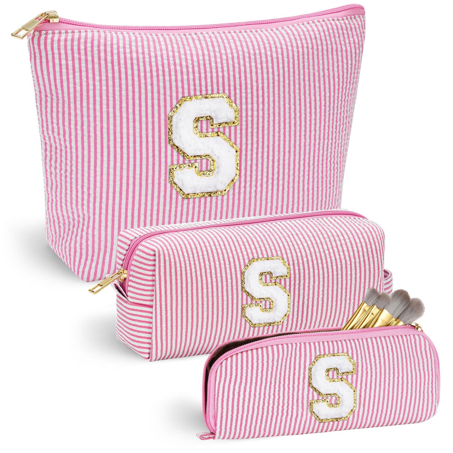 YOOLIFE Gifts for Teen Girls - Valentines Day Gifts for 8 9 10 11 12 13 14 15 Year Old Girl Daughter Gifts, Teen Girl Gifts Trendy Stuff, Valentines Day Gifts for Teens, Initial Makeup Bag S