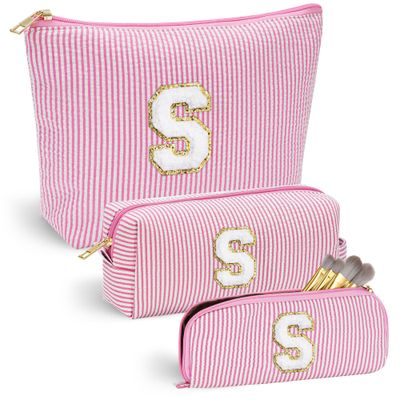 YOOLIFE Gifts for Teen Girls - Valentines Day Gifts for 8 9 10 11 12 13 14 15 Year Old Girl Daughter Gifts, Teen Girl Gifts Trendy Stuff, Valentines Day Gifts for Teens, Initial Makeup Bag S