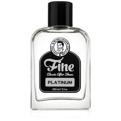 Mr. Fine Men&#39;s Aftershave - Platinum Fragrance, Soothing &amp; Toning Post Shave Balm, Calms Razor Burn, Classic Barbershop Feel, Alcohol-Based Formula, Gentle for All Skin Types, 100ml