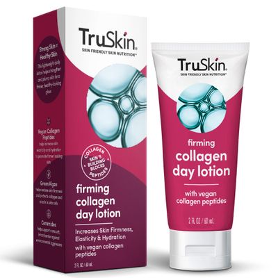 TruSkin Collagen Cream for Face - Firming Day Lotion with Vegan Collagen Peptides, Tri-Ceramides &amp; Green Algae - Anti Aging Skin Care Made to Strengthen &amp; Plump Skin for a Firm, Healthy Glow - 2 fl Oz