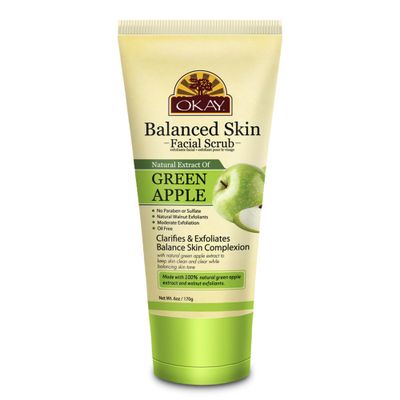 OKAY GREEN APPLE Facial Scrub 6oz / 170gr