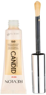 Revlon Concealer Stick, PhotoReady Candid Face Makeup with Anti-Pollution & Antioxidant Ingredients, Longwear Medium-Full Coverage Infused with Caffine,Natural Finish,Oil Free,015 Light, 0.34 Fl Oz
