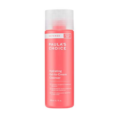 Paula&#39;s Choice-DEFENSE Hydrating Gel-to-Cream Facial Cleanser with Green Tea, Licorice, Aloe &amp; Soy, Anti-Pollution and Free Radical Damage Protection for All Skin Types, 6.7 Ounce Bottle