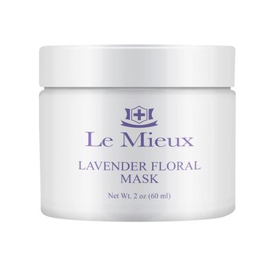 Le Mieux Lavender Floral Mask - Calming Gel Face Mask with Hyaluronic Acid &amp; 7 Botanical Extracts, Soothing Facial Mask for All Skin Types, No Parabens or Sulfates (2 oz / 60 ml)