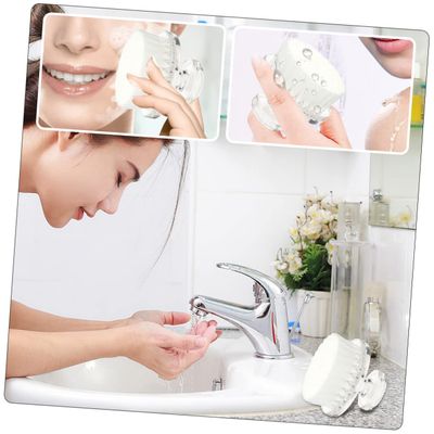 VINTORKY Face Cleaning Brush Soft Bristle Facial Scrubber for Deep Cleansing Manual Face Brush for Home and Travel for Skin Care Routine