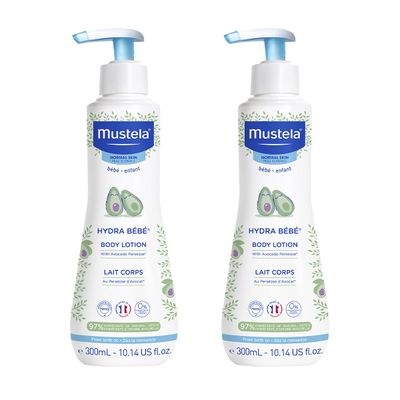 Mustela Hydra Bebe Body Lotion - Daily Moisturizing Baby Lotion with Natural Avocado, Jojoba &amp; Sunflower Oil  10.14 fl. oz.  2-Pack