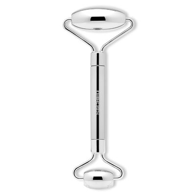 SACHEU Stainless Steel Face Roller - Face and Eye Roller, Metal Face Roller to Help Reduce Puffiness, Cooling Dual Sided Stainless Steel Facial Roller Massager with Travel Pouch