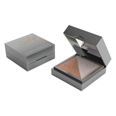 Mirabella Sculpt Duo Powder Bronzer &amp; Contour Palette, Blendable, Lightweight Mineral Bronzer and Contour Makeup Powders Offer Flawless, Buildable Color in Matte &amp; Glowy Shades, Fate/Serendipity
