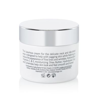 Natural Advantage Firming and Lifting Neck Treatment - Tightening Cream For Sagging Skin - with Antioxidant Vitamin C and Ceramides - 1.52 Ounces by Jane Seymour