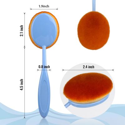 Yoseng Oval Foundation Brush, Large Toothbrush Makeup Brushes Fast Flawless Application Liquid Cream Powder Foundation,Sunscreen Applicator for KidsBlue)