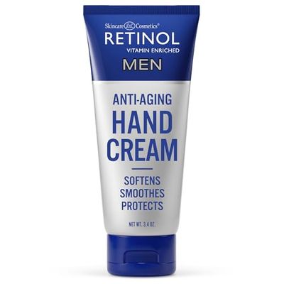 Retinol Anti-Aging Hand Cream - The Original Brand For Younger Looking Hands -Rich, Velvety Hand Cream Conditions &amp; Protects Skin, Nails &amp; Cuticles (Men&#39;s)