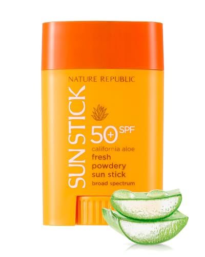 NATURE REPUBLIC CALIFORNIA ALOE FRESH POWDERY SUN STICK BROAD SPECTRUM SPF50+ (Not Tested on Animals)