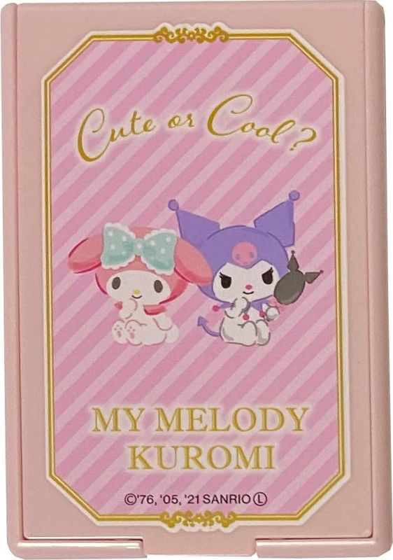 Sanrio My Melody &amp; Kuromi Square Handheld Stand Mirrors Skin Beauty &amp; Personal Care Tools (Happy) Purple